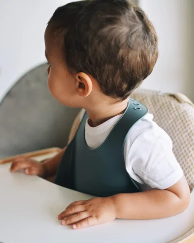 Miniatura 3 de Beaba Babero de silicona para bebé, hecho con silicona suave y flexible, baberos para bebé con recogedor de alimentos para bebés, esenciales