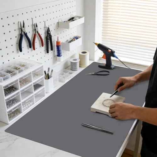 Miniatura 16 de Tapete de silicona extra grande para encimera de cocina, 36 x 24 pulgadas, tapete de silicona para mesa de resina, tapete resistente al calor