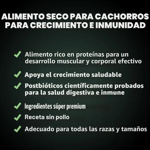 Miniatura 8 de Bully Max Puppy Food 24/14 con alto contenido de proteínas y fórmula de crecimiento, alimento seco para perros con cordero y arroz para perros