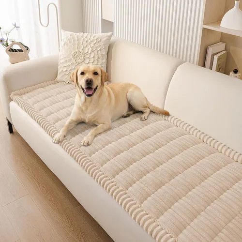 Miniatura 25 de Smiry Funda de Sofá para Perros Lavable, Fundas de Sofá para Mascotas Antideslizantes y Peludas para Sofá de 3 Cojines Apto para Mascotas, Protector