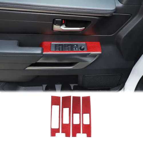 Miniatura 20 de Aunginsy Cubierta de Panel de Moldura de Botón de Elevación de Vidrio para Puerta de Automóvil Compatible con Toyota Tundra/Sequoia 2022-2025