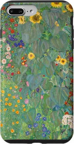 Miniatura 12 de iPhone 14 Plus Flower Garden Klimt Pintura Arte Floral Verde Cubierta Teléfono Funda