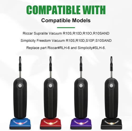 Miniatura 3 de Paquete de 12 bolsas de repuesto HEPA RLH-6 para aspiradoras verticales Riccar SupraLite R10S R10D R10O R10SAND Simplicity Freedom R10S R10D S10P