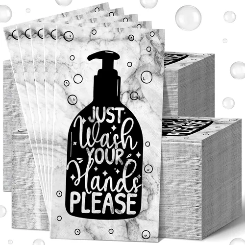 Yexiya 200 toallas de papel desechables para invitados, toallas de mano desechables para baño, servilletas decorativas de baño para tocador, boda,