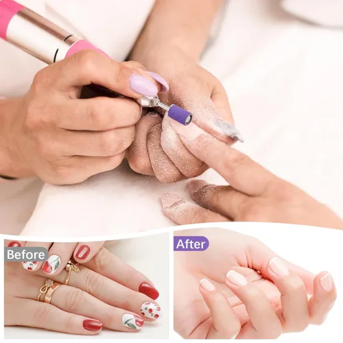 Miniatura 4 de Bandas de lijado para taladro de uñas de grano 240, bandas de lijado de uñas extremadamente finas, 200 bandas de lijado profesionales moradas y 2