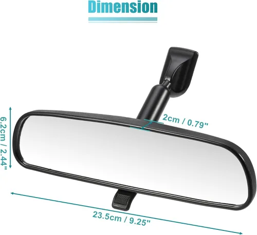 Miniatura 4 de uxcell Espejo retrovisor interior del coche negro No.76400SDAA03 para Honda Accord 2003-2012 para Honda Civic