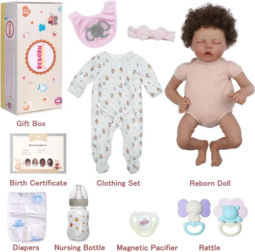 Miniatura 6 de BABESIDE Muñecas de bebé Reborn realistas de 17 pulgadas, muñeca de bebé recién nacida realista con ropa y juguete regalo para niños a partir de 3
