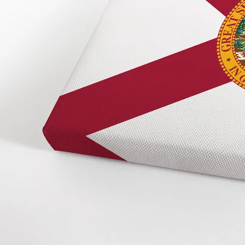 Miniatura 3 de Smile Art Design Lienzo impreso con la bandera del estado de Florida, capital del estado de los Estados Unidos, arte de pared con bandera del estado