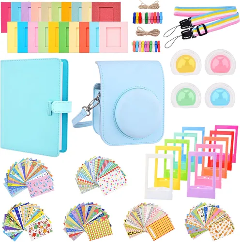 Sunmns Mini 12 Kit de accesorios para cámara instantánea, paquete de accesorios compatible con cámara instantánea Instax Mini 12, incluye estuche,