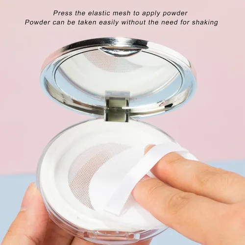 Miniatura 3 de Caja de polvo suelto recargable, contenedor de plástico reutilizable vacío de 0.11 oz con soplo de polvo, estuche de maquillaje portátil