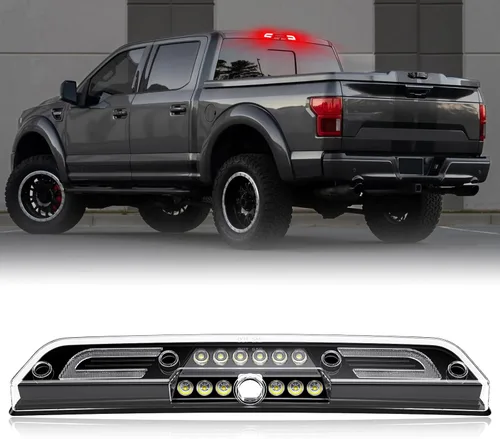 Tercera luz de freno LED para 2015-2024 F150, 2017-2024 F250 F350 F450 F550 Super Duty, 19-24 Ranger Roof mejorada lámpara de carga blanca para
