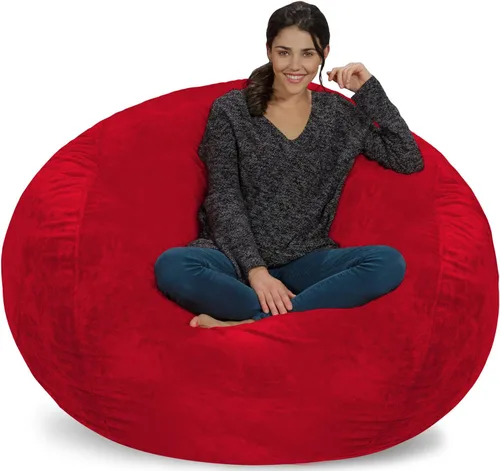 Miniatura 8 de Chill Sack Puf - Sillón gigante de espuma viscoelástica de 5 pies, sofá grande con funda de microfibra suave, color marrón
