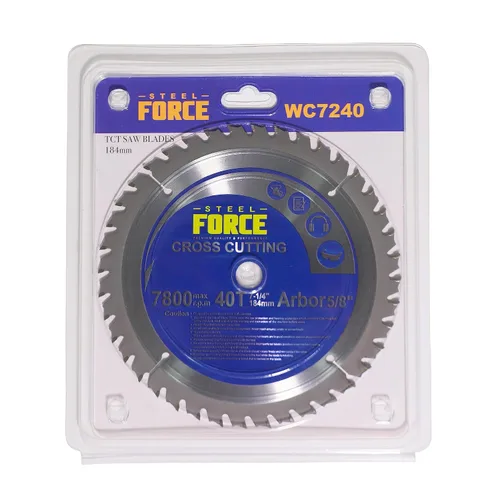 Miniatura 8 de Steel Force WC7224 7-1/4 pulgadas 40T con eje de 5/8 pulgadas TCT hoja de sierra circular para corte de madera (40T)