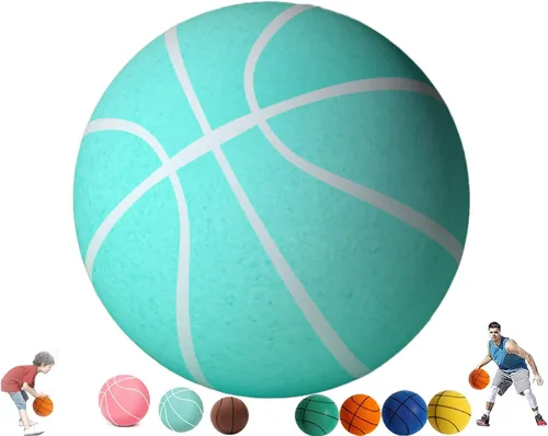 Miniatura 10 de Baloncesto silencioso, balón silencioso para interiores, baloncesto silencioso con asas, baloncesto de espuma silenciosa, baloncesto silencioso