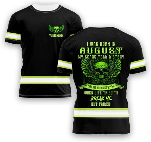 Miniatura 18 de Maddly Polo de alta visibilidad con diseño de calavera y bandera de Estados Unidos, ropa de trabajo patriótica con nombre personalizado para Camisa