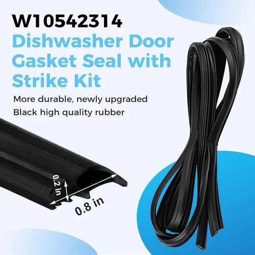 Romalon W10542314 Junta de puerta de lavavajillas para Whirl-pool Ken-more reemplaza 2409202 8268888 W10300589 W10284090 W10350162