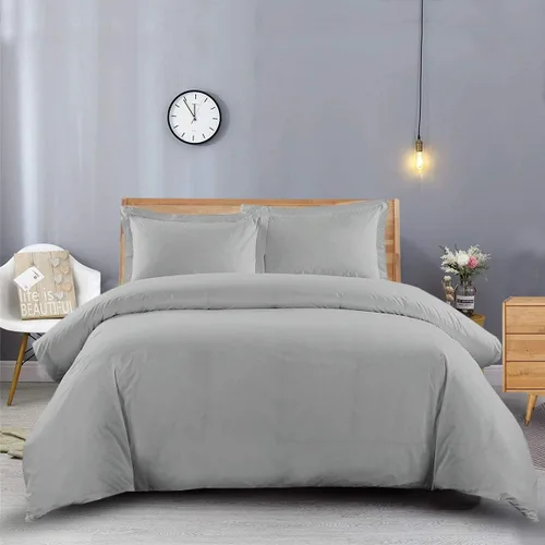 Miniatura 5 de Royal Hotel Bedding Fundas de edredón de franela 100% algodón pesadas, suaves, juego de funda de edredón de 3 piezas, cierre de botón, grueso