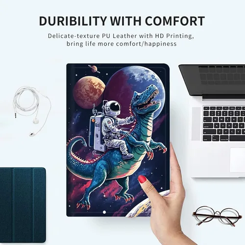 Miniatura 7 de Funda para Kindle de 6 pulgadas (11.ª generación, versión 2024/2022) delgada de piel sintética, ajustable, multiángulo, Smart Shell con función