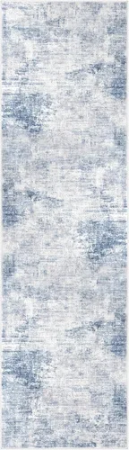 Miniatura 1037 de IOHOUZE Alfombra abstracta lavable de 3 x 12 pies para pasillos, antideslizante para cocina, camino de entrada de lana sintética para interiores