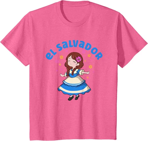 Miniatura 50 de Camiseta de mujer hispana con bandera salvadoreña de El Salvador Orgullosa, Negro