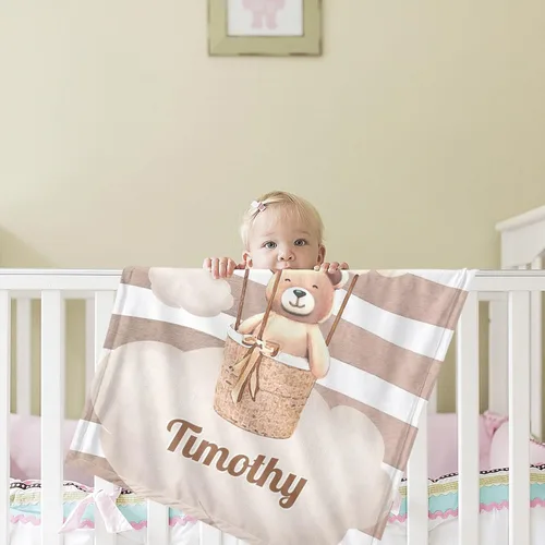 Miniatura 5 de Manta personalizada con nombre, manta para recién nacido, regalos personalizados para mujeres/niños, manta de sublimación para niños, manta