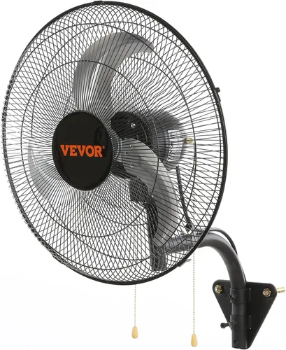 Miniatura 13 de VEVOR Ventilador de montaje en pared de 18 pulgadas, ventilador impermeable IP44 de 3 velocidades, máx. 4150 CFM montado en la pared