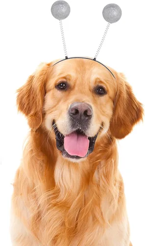 Miniatura 4 de jiebor 10 diademas de alienígena con antenas marcianas, accesorios para disfraz espacial, accesorios de cabeza de bola con purpurina para fiesta