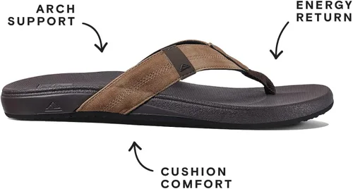 Miniatura 3 de Reef Sandalia Cushion Phantom para hombre, marrón tostado, 10