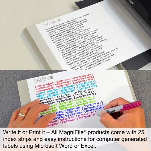Miniatura 6 de Ultimate Office - Carpetas MagniFile colgantes con base en V de tamaño carta y con índices agrandados de 11 pulgadas que duplican