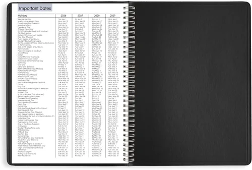 Miniatura 8 de AT-A-GLANCE Agenda de citas 2026, semanal, 8 x 11 pulgadas, grande, cuarto de hora, DayMinder, negro (G5200026)