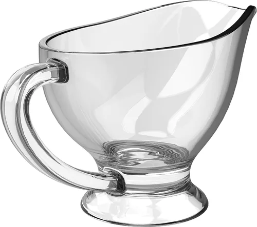 Miniatura 5 de RONDURE Juego de 2 salsas de vidrio – 7 onzas con asa para crema, jarra para comedor, salsas, aderezo de ensalada, decoración del hogar