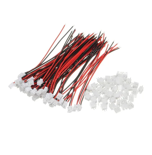 Miniatura 4 de daier 20 juegos Mini Micro Jst 2.0 Ph 2-Pin conector macho con cable de 5.906 in y hembra