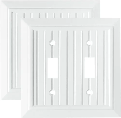 Miniatura 13 de Placas de pared clásicas de panel blanco puro, cubiertas de interruptor de luz, cubiertas de enchufes eléctricos, placas de interruptor de varias