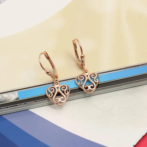 Miniatura 5 de LeCalla Aretes colgantes de plata de ley 925 Aretes colgantes ligeros italianos para mujer