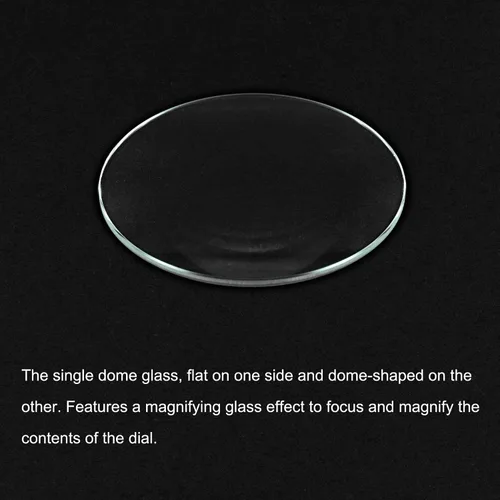 Miniatura 3 de uxcell Paquete de 8 lentes de cristal de 0.059 in de diámetro para reloj, cúpula única, redonda, grosor de borde de 0.059 in para reparación