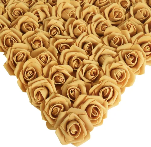 Miniatura 30 de Rosas artificiales, 200 piezas de cabezas de flores de rosas artificiales para manualidades, rosas de espuma de 1.97 pulgadas, cabezas de rosas Rosa