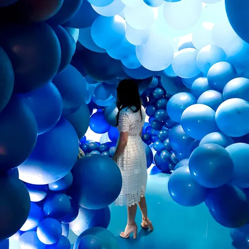 Miniatura 4 de 120 globos azules de 5 pulgadas y 120 globos blancos, 120 unidades de 5 pulgadas