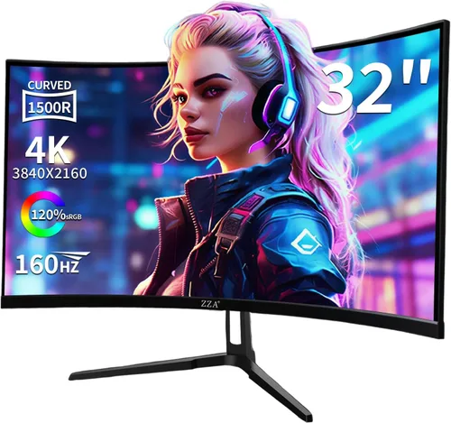 Miniatura 8 de ZZA Monitor curvo de 32 pulgadas para juegos de 180 Hz, monitor de computadora FHD 1080P 1500R HDR, FreeSync, monitor ultrarrápido de 1 ms