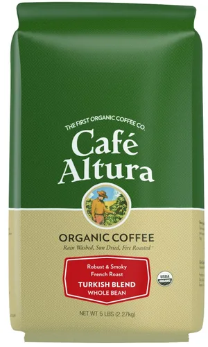 Miniatura 5 de Café Altura - Café orgánico en grano entero, expreso, bolsa de 5 libras