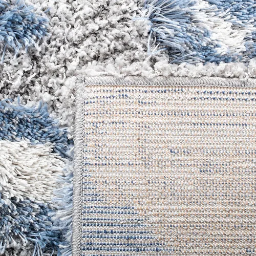 SAFAVIEH Horizon Shag Collection - Alfombra decorativa, 2 x 3 pies, gris y azul, no desprende pelusa y de fácil cuidado, 2 pulgadas de grosor, ideal