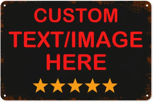 Miniatura 20 de Letreros personalizados para negocios al aire libre de metal con texto en inglés «Make Your Own 12X12» Letrero personalizado para jardines al aire