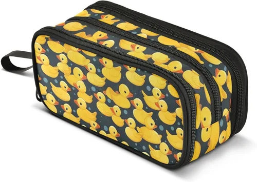 Miniatura 14 de MNSRUU Estuche grande para lápices, estuche estético con diseño de rana linda, organizador de marcadores, caja de lápices para niñas, niños