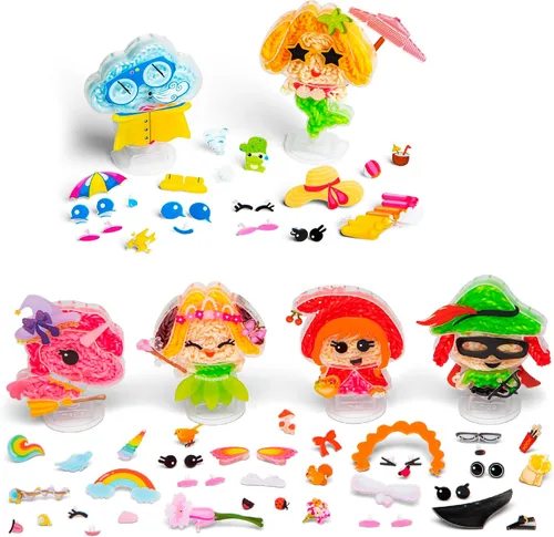 Miniatura 2 de Rainbow Loom: Loomies Fairy Tale Paquete de 2 unidades: kit de 4 personajes y kit de 2 personajes. Crea 6 personajes temáticos con 2 kits de bandas