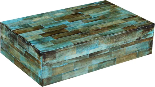 Miniatura 13 de Handicrafts Home Caja de recuerdos decorativa de 8 x 5 – Pequeña caja organizadora con tapa, almacenamiento decorativo bohemio, caja de memoria