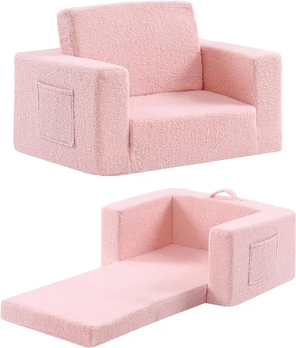 Miniatura 11 de Sofá para niños pequeños, silla para niños, sofá para niños con bolsillos laterales que brilla en la oscuridad, sillón para niños con funda