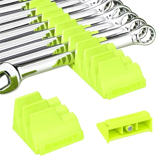 Miniatura 12 de Ernst Manufacturing Wrench Pro - Organizador modular de llaves para 40 herramientas con base magnética, fabricado en los Estados Unidos Negro