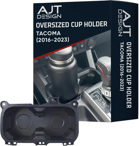 Miniatura 22 de AJT DESIGN Portavasos de gran tamaño con bandeja compatible con Toyota Tacoma 2016-2023 Se adapta a botellas de 3.65 pulgadas Organizador