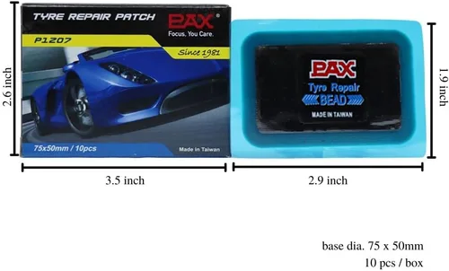 Miniatura 2 de PAX 10 parches radiales de 2.953 x 1.969 in, reparación de neumáticos para pinchazos, prevención de pinchazos, herramienta de reparación