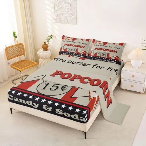 Miniatura 15 de Homewish Juego de sábanas de música de piano, tamaño Queen, juego de ropa de cama de notas musicales de 4 piezas para decoración de habitación
