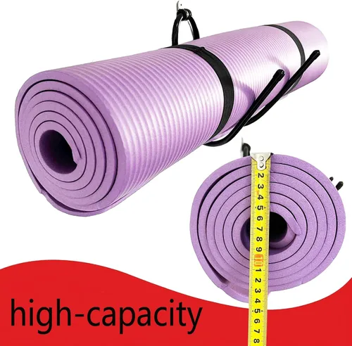 Miniatura 3 de Paquete de 2 soportes grandes para esterillas de yoga de montaje en pared, organizador de estante de pared para esterilla de yoga/ruedas, rodillo